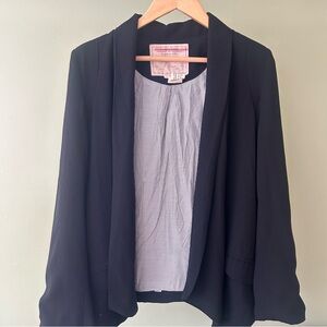 Cartonnier Anthropologie Sz M Cornerstone Director Open Front Blazer Drape Work